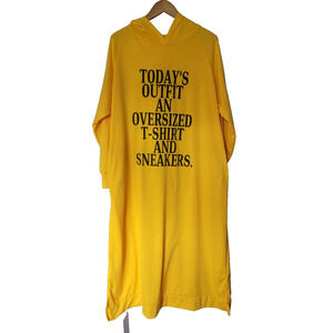 Todays Outfit Oversized T-Shirt Sneakers Butter Yellow Sz 3XL Loungewear Casual